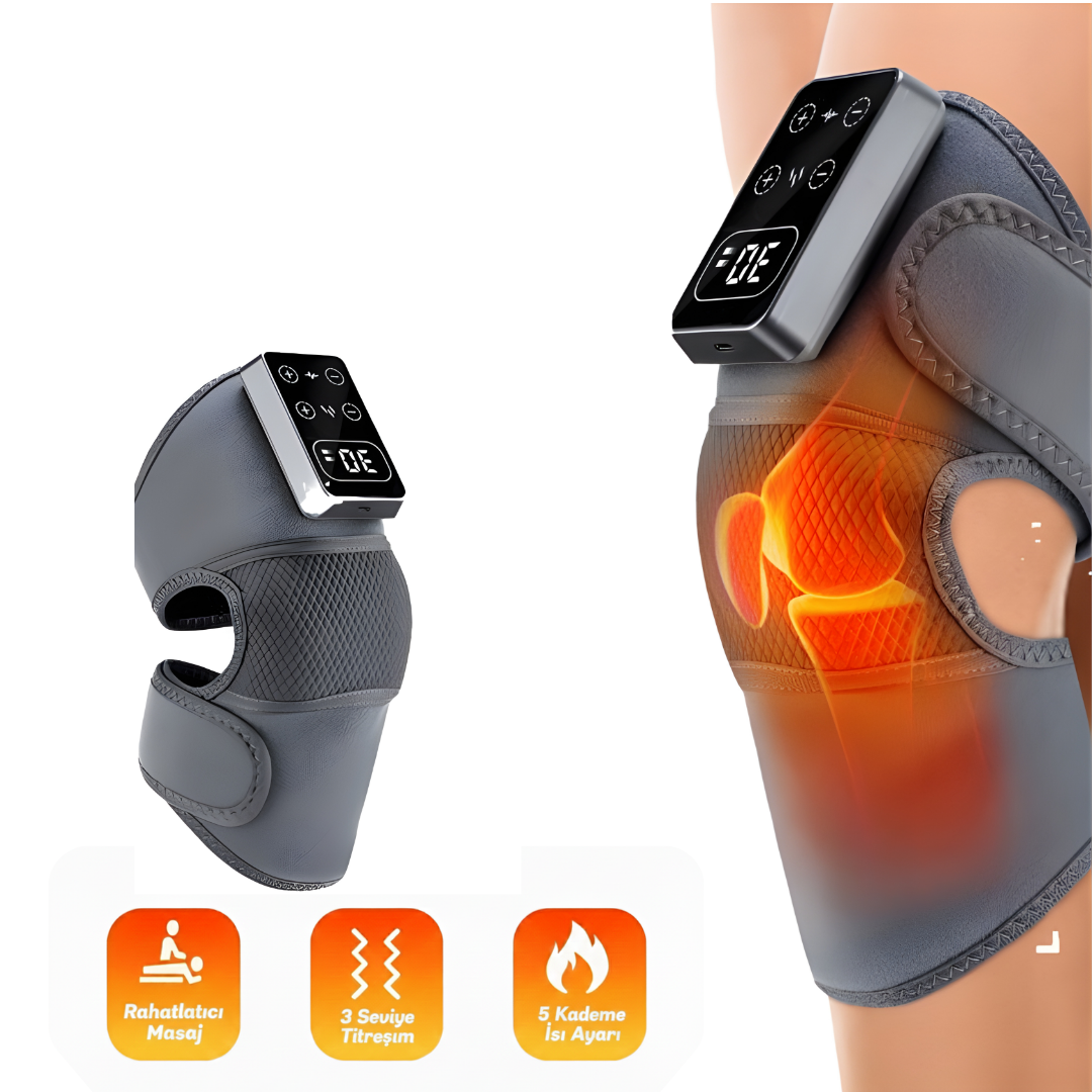 TermoVib Isı & Masaj Destekli Diz Bandı | Ergonomik Hareket Desteği