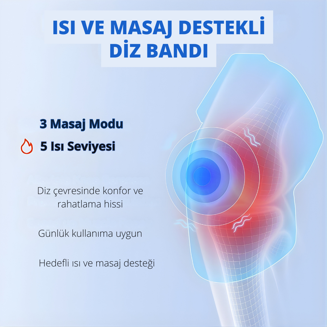 TermoVib Isı & Masaj Destekli Diz Bandı | Ergonomik Hareket Desteği